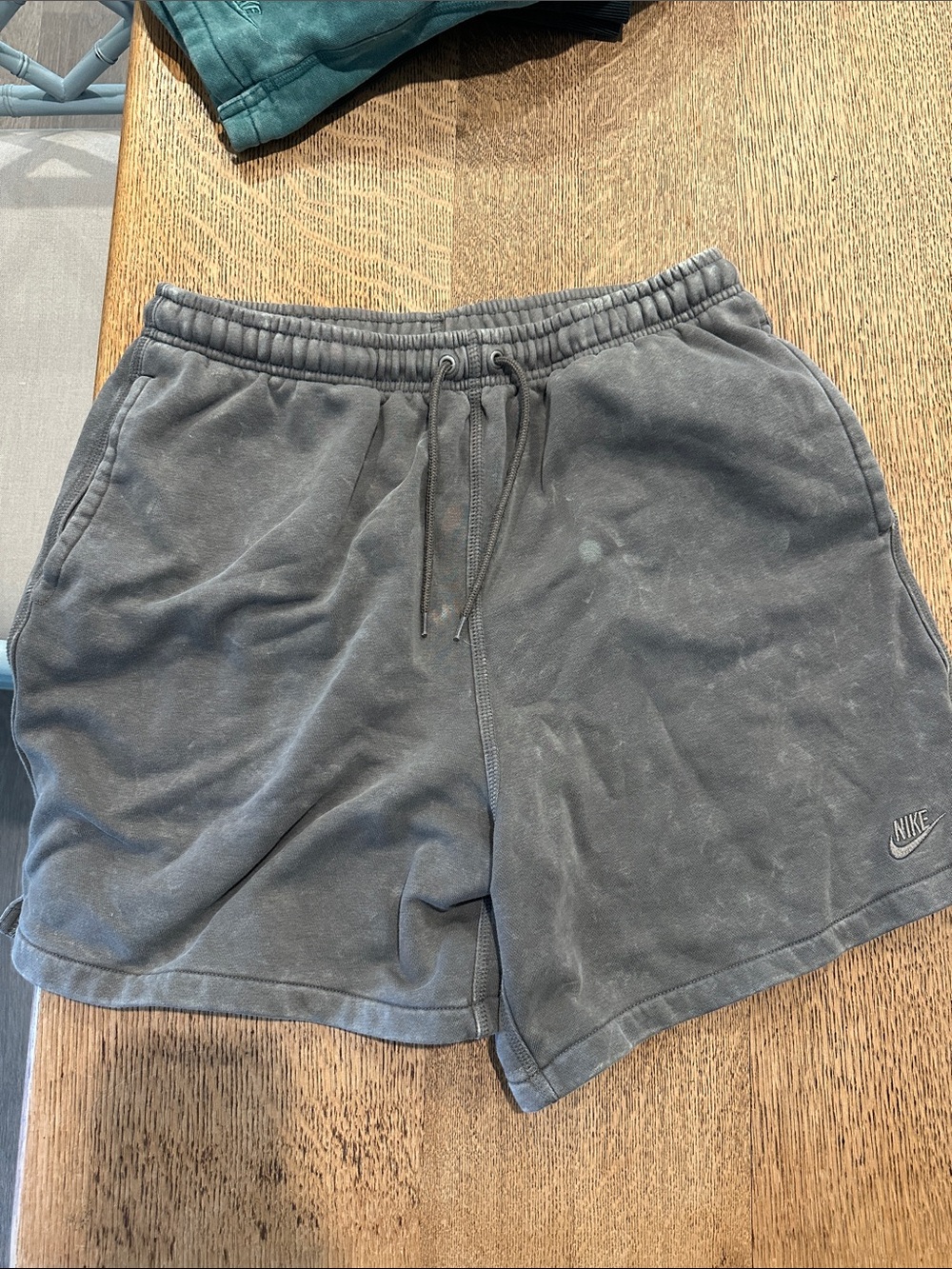 Nike Men's Washed Charcoal Athletic Drawstring Shorts